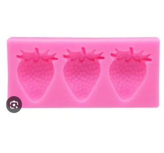 Molde silicona Frutillas x 3