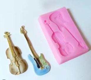 Molde silicona guitarra y chelo
