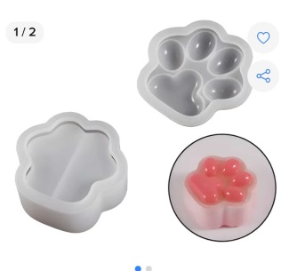 Molde silicona alhajero con tapa patita