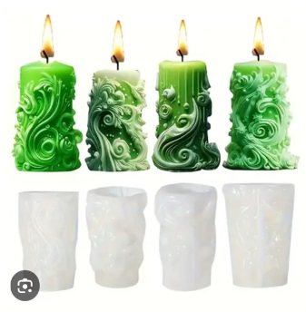 Molde silicona vela cirio 12 cm x 8diam