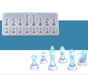 Molde silicona Ajedrez media pieza