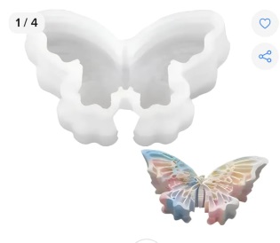 Molde silicona mariposa 3d