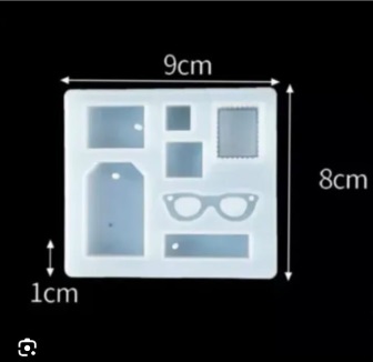 Molde silicona dijes varios anteojos