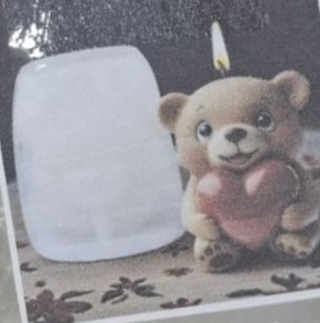 Molde silicona osito de rosa 3d