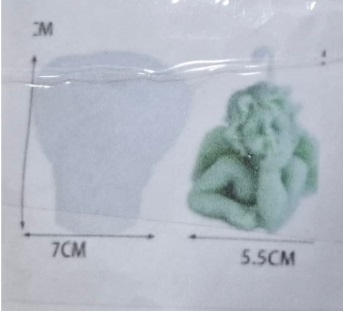 Molde silicona angelito 3D 5.5cm