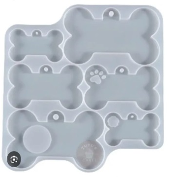 Molde silicona Huesitos x 6 tama varios